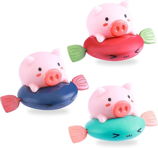 Wind Up Swimming Pig Toys Bath Toys For Kids Toddlers Boys And Girls 3 Pack Carousel 1