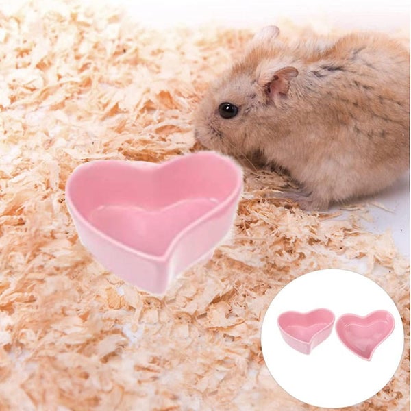 2pcs Small Animal Bowls Hamster Bowl Small Animals Ceramic Food Water Bowl Ham Carousel 5