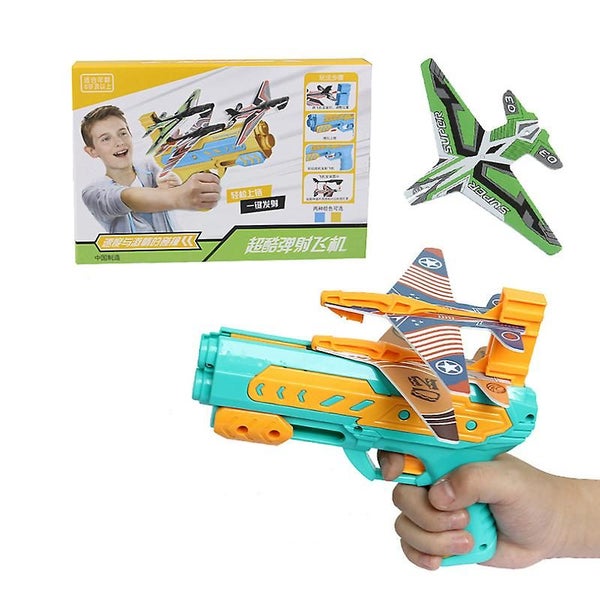 1 Set Of Ejector Toy Foams Catapult Aircraft Children Outdoor Flight Toy Carousel 1