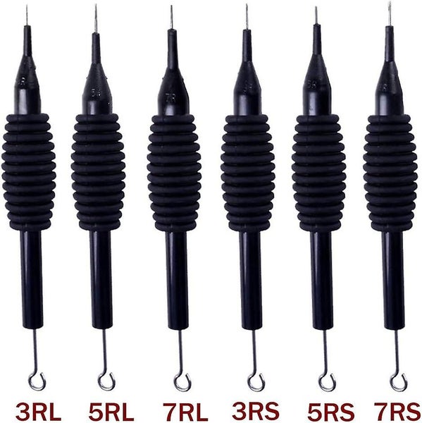 10 Pcs set Tattoo Needles With Grip Sleeve Tube 10 Models 3rl 5rl 7rl 3rs 5rs Carousel 2