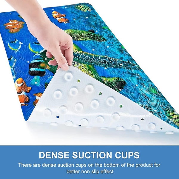 Washable Baby Bathtub Mat With Drain Holes Shower Mat For Bathroom Hotel Gym 2 Carousel 2