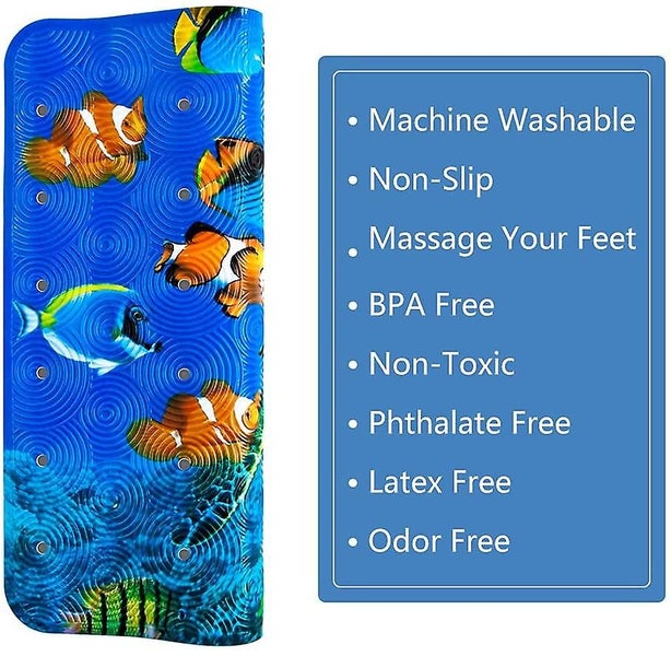 Washable Baby Bathtub Mat With Drain Holes Shower Mat For Bathroom Hotel Gym 2 Carousel 4