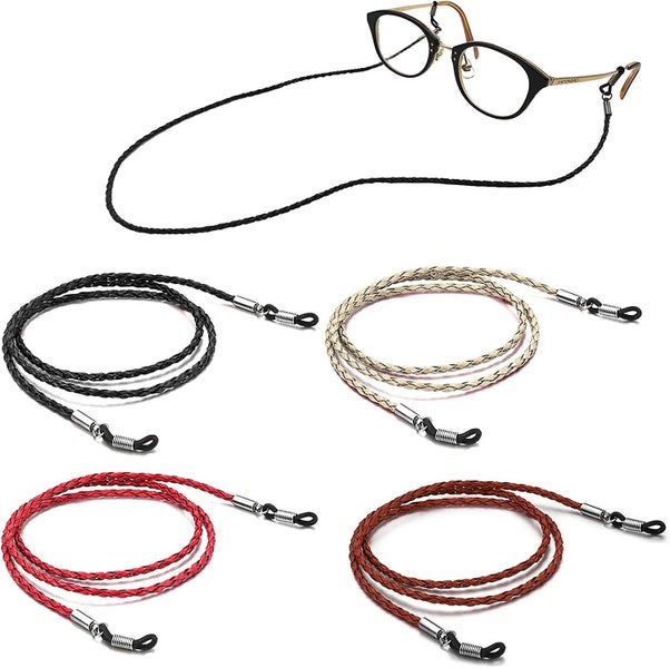 Premium Leather Eyeglasses Holder Strap Cord 4-pack Carousel 1