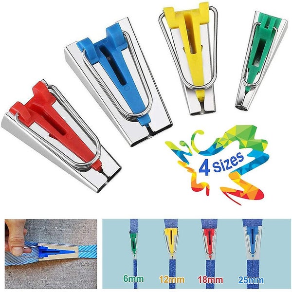 4-piece Bias Tape Maker Set Iron-on Bias Tape Makers In 6mm 12mm 18mm And 25mm Carousel 1