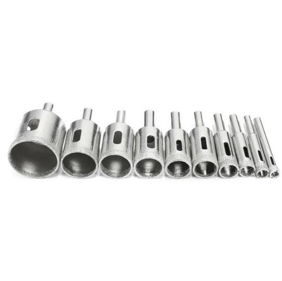 Diamond Glass Drill Set Drill Bit Cutter Drill Holes 10PCS Carousel 1