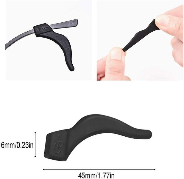 Eyeglass Ear Grip Anti-slip Silicone Elastic Eyeglasses Retainer 10 Pairs Carousel 2