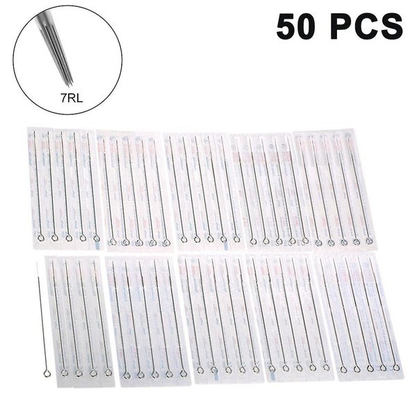 Tattoo Needles 50pcs Professional Disposable Sterilized Round Liner Size Tatto