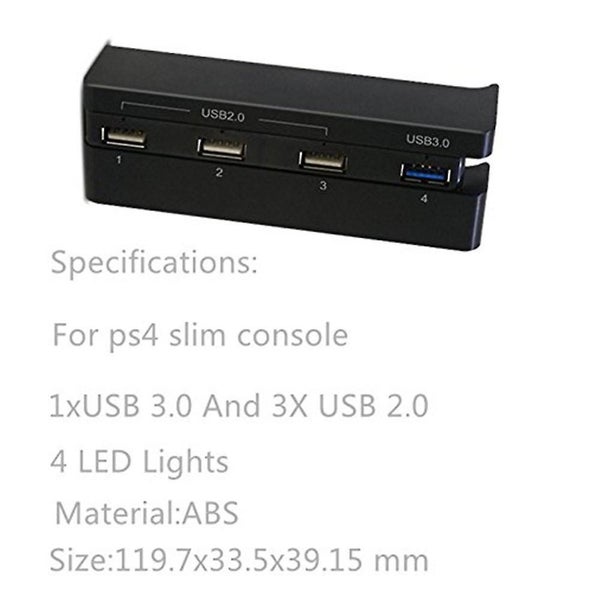 Slim Gaming Console Hub 4 Usb Port Hub Compatible With Ps4 Usb 3.1 High Speed Carousel 5