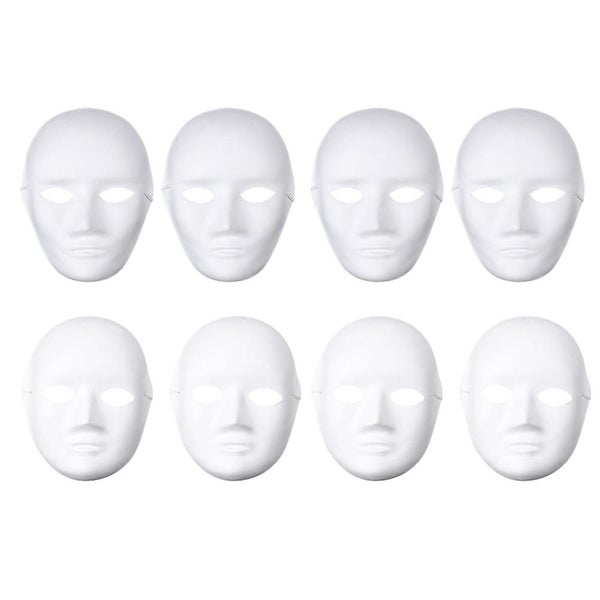 White Blank Diy Paper Mask For Dance Party Festival Performance Carousel 2