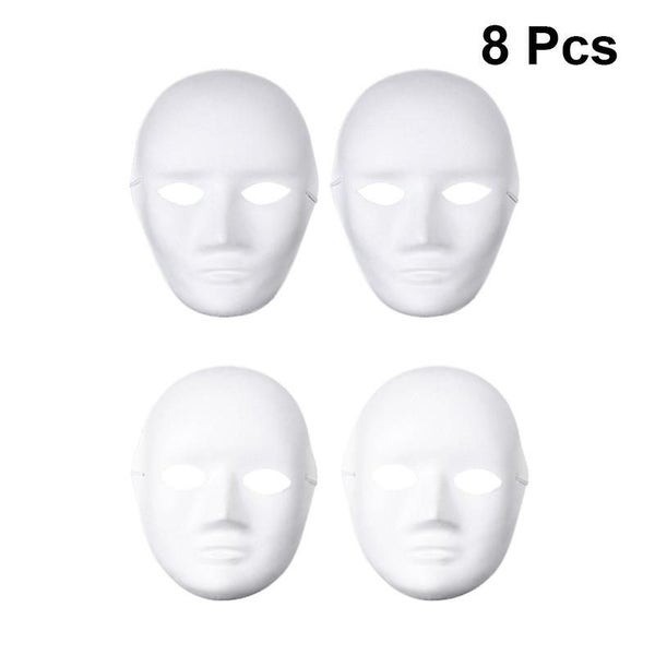 White Blank Diy Paper Mask For Dance Party Festival Performance Carousel 3