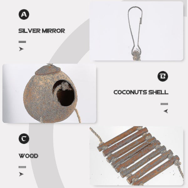 Reptichip Hideouts Ladder Texture Provide Food Gecko Husk Hut Reptile Hideouts Carousel 2