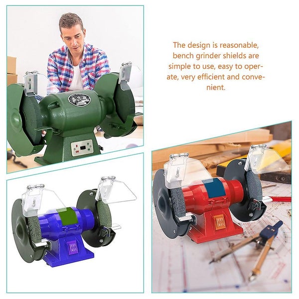 2pcs Bench Grinder Guard Replacement Bench Grinder Eye Shield Grinder Attachme Carousel 2