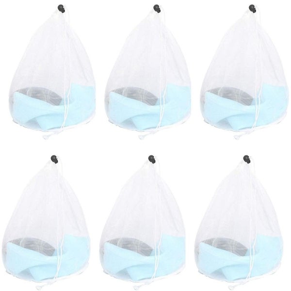 Reusable Laundry Bag Set Large Mesh Bags With Cord Stopper For Baby Laundry Un Carousel 2