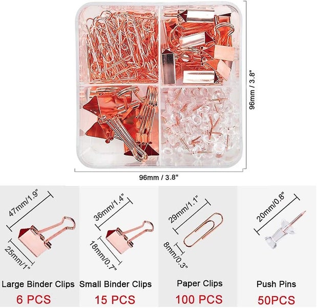 Binder Clips Paper Clips Push Pins Sets With Box Assorted Office School And Ho Carousel 2
