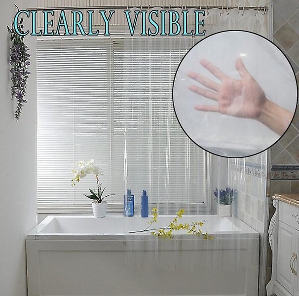 Heavy Duty Shower Curtain Liner 72 X 72 Inches Clear Shower Curtain Liner With Carousel 5