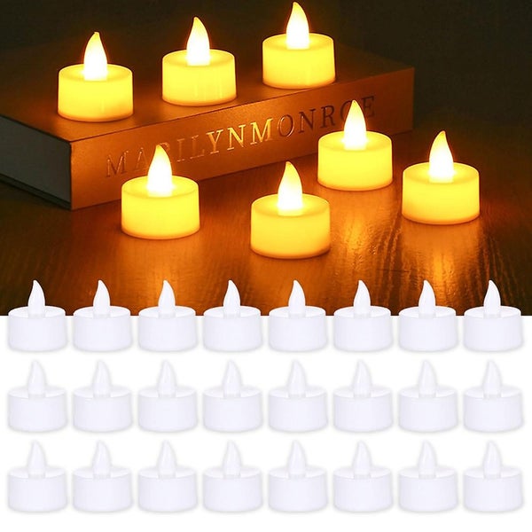 Battery Tea Lights 24 Led Tea Lights Candles Realistic And Bright Flickering H Carousel 1
