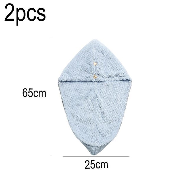 Super Absorbent Microfiber Hair Drying Towels 2 Packs Quick-drying Hair Wrap T Carousel 2