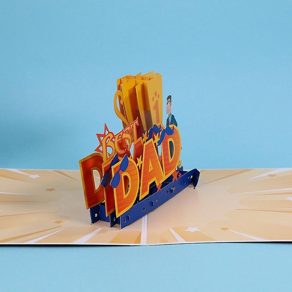 Super Dad Pop Up Card 3d Best Dad Greeting Card For Father's Days Anniversary Carousel 2