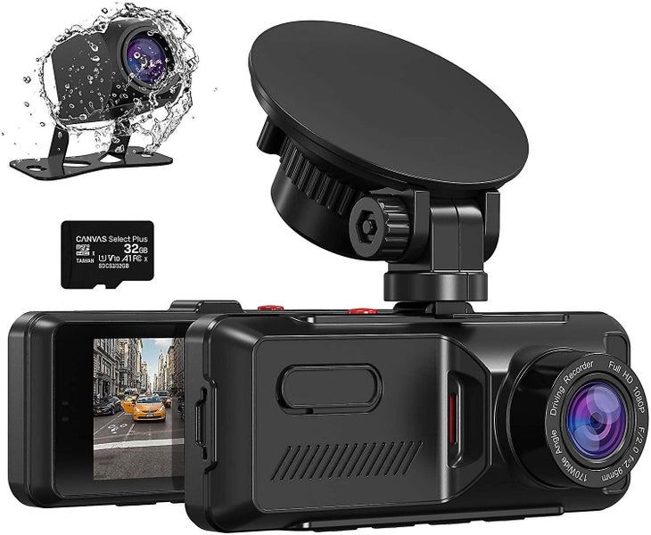 Dual Dash Cam With Built-in Gps 1080p Front And Rear Car Dash Camera 32gb Card Carousel 1