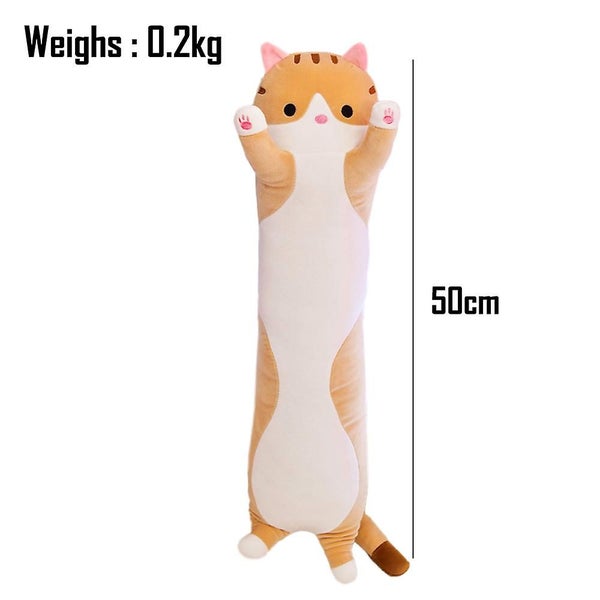 Cartoon Cat Soft Plush Long Throw Pillow Lifelike Animal Neck Pillow Plush Toy Carousel 2