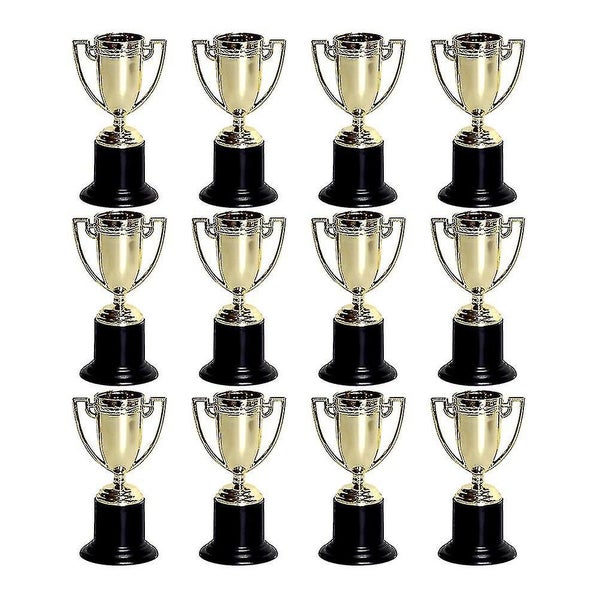 12pcs Award Trophy Golden Kindergarten Statues Reward Cup For Sports Competiti Carousel 1