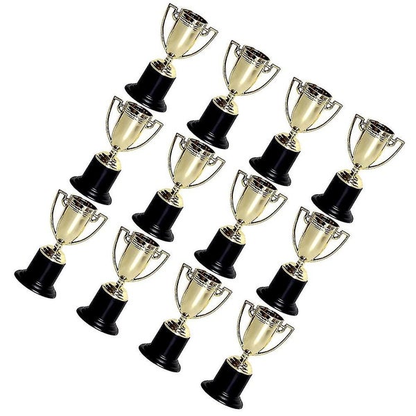 12pcs Award Trophy Golden Kindergarten Statues Reward Cup For Sports Competiti Carousel 3