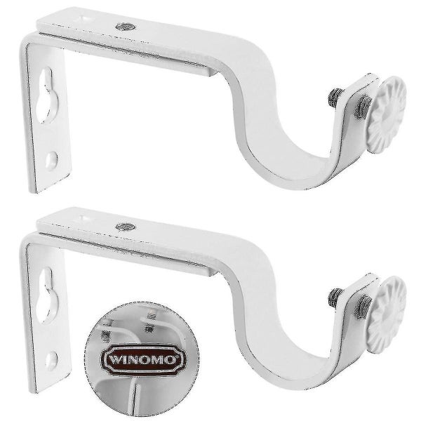 Winomo 2pcs 18-22mm Adjustable Curtain Holder Curtain Drapery Rod Bracket whit Carousel 2