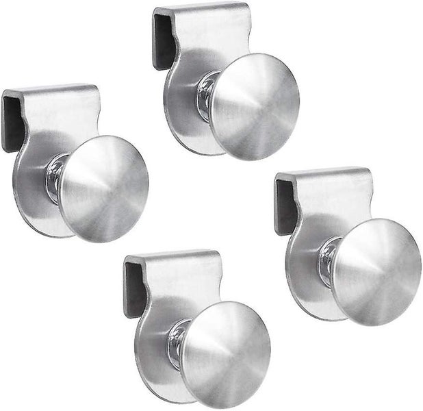Set Of 4 Stainless Steel Glass Door Handles No Drilling Required Suitable For Carousel 1