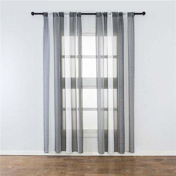 Multicolor Striped Voile Curtain Minimalist Modern Tulle Sheer Curtain Yarn Cu Carousel 2
