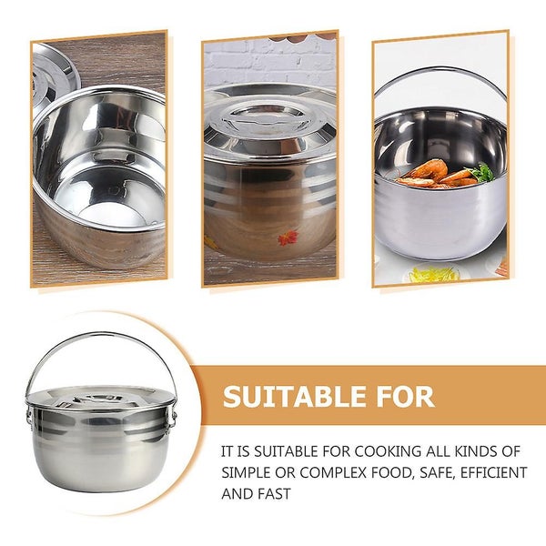 Stew Pots Lids Camping Pans Metal Stew Soup Pot Outdoor Cooking Pot Camping Co Carousel 2