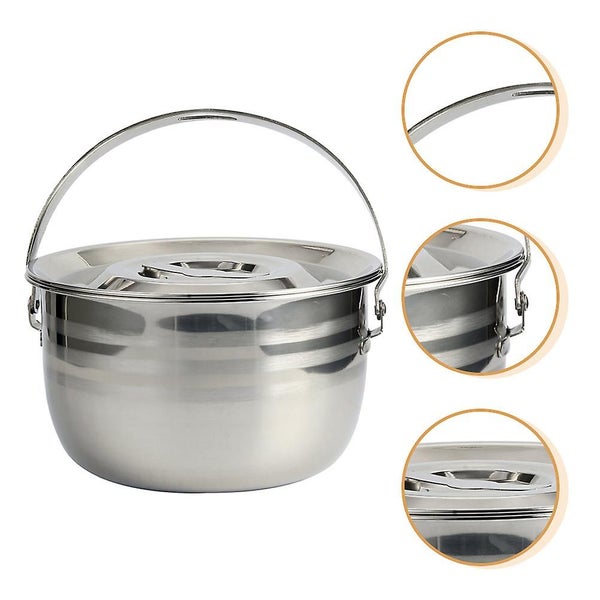 Stew Pots Lids Camping Pans Metal Stew Soup Pot Outdoor Cooking Pot Camping Co Carousel 3