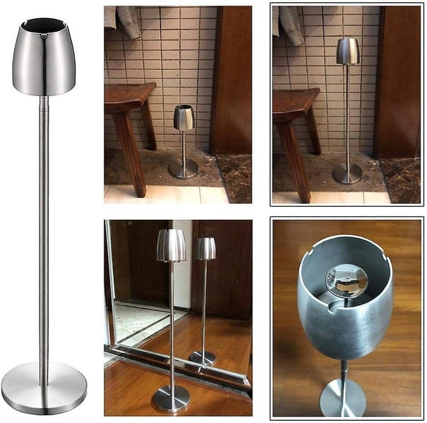 Stainless Steel Ashtray Round Cigarette Ashtray Bin For Indoor Or Outdoor Use Carousel 5