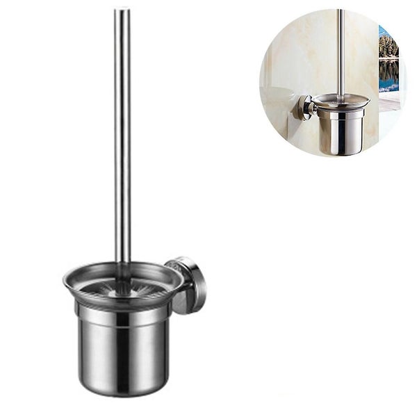 Toilet Bowl Brush Holder Wall Mounted Glass Bathroom Accessory Carousel 1