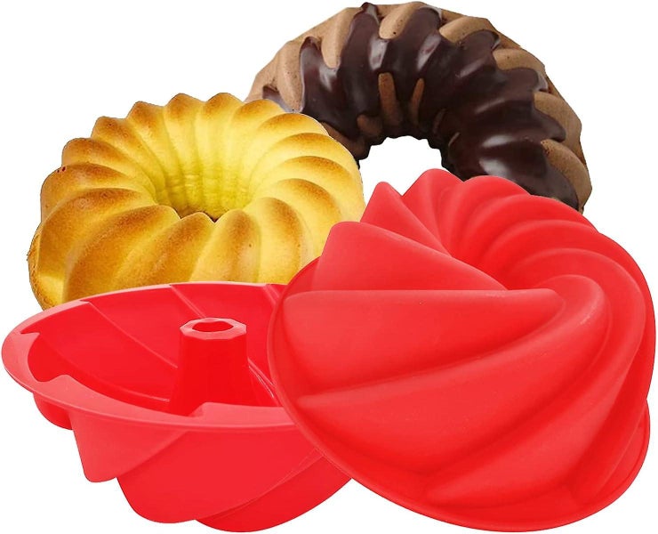 Bundt Cake Pan - Round Silicone Baking Mold For Jello Cakes Carousel 1