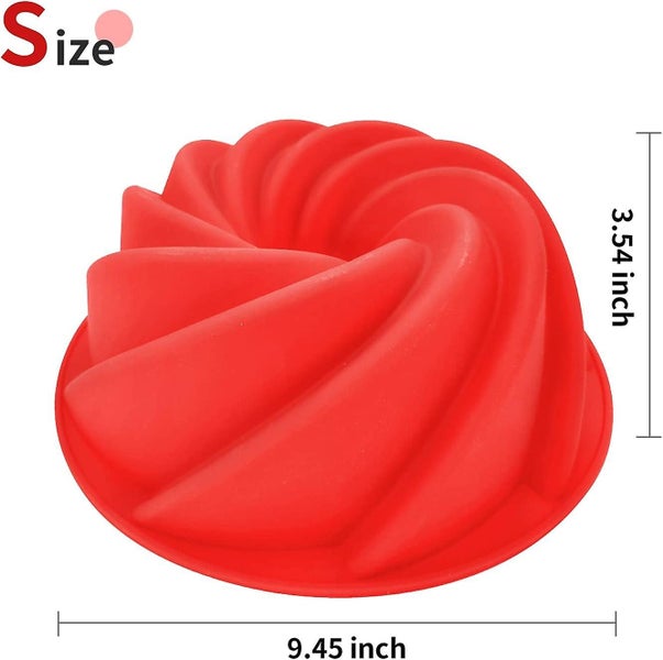 Bundt Cake Pan - Round Silicone Baking Mold For Jello Cakes Carousel 5
