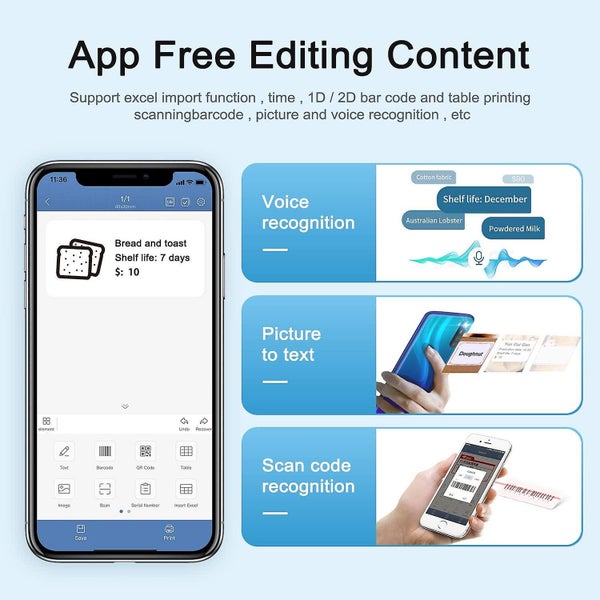 Label Maker Machine Sticker Printer With Tape Wireless Label Maker For Home & Carousel 5