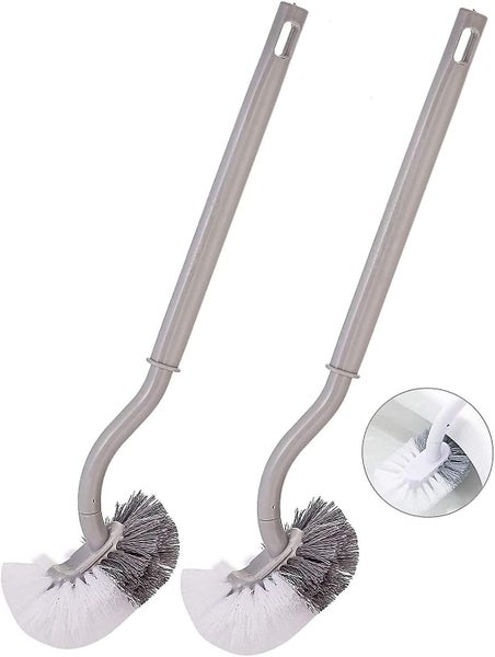 2pcs Long Handle Toilet Brush With Strong Bristles For Deep Cleaning Carousel 1