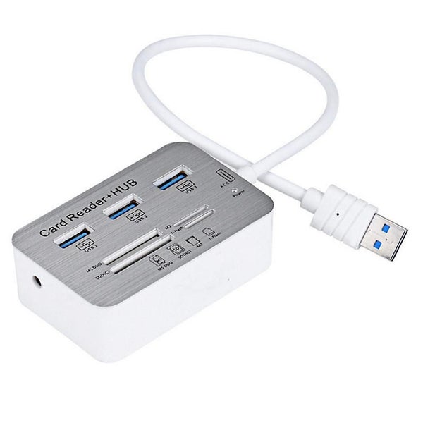 7 In 1 Card Reader With 3 Port Usb 3.0 Hub External Sd Card Drive Carousel 1