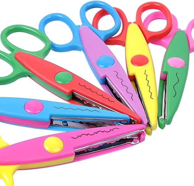 6-piece Colorful Decorative Paper Edge Scissor Set Ideal For Teachers Crafts S Carousel 1