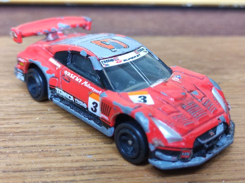 Vintage Tomica Nissan GTR Racing Car No. 50 (2008) 1:64 Scale Carousel 1
