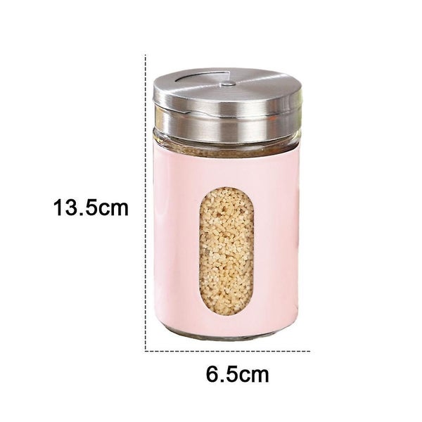 2pcs Salt And Pepper Shakersstainless Steel Shaker Spice Dispenser With Adjust Carousel 4