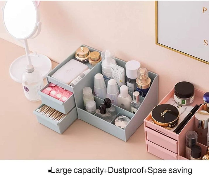 Makeup Organizer With Drawers Countertop Organizer For Cosmetics Vanity Holde Carousel 5