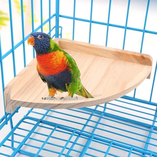 Pet Bird Perch Platform Stand Wood For Small Animals Parrot Parakeet Conure Co Carousel 2