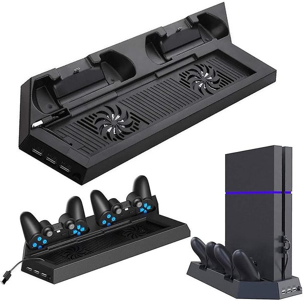 Ps4 Fan Cooler Vertical Stand 3 Usb Hub Chargers Cooling Stand For Playstation Carousel 1