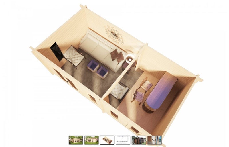 CABIN CO - LIAM CABIN 16SQM / 6M X 3M / 44MM WALLS / MONO Carousel 2