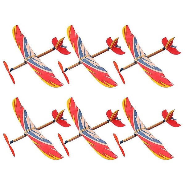 6pcs Diy Airplane Toys Flying Glider Planes Educational Plaything random Style Carousel 1