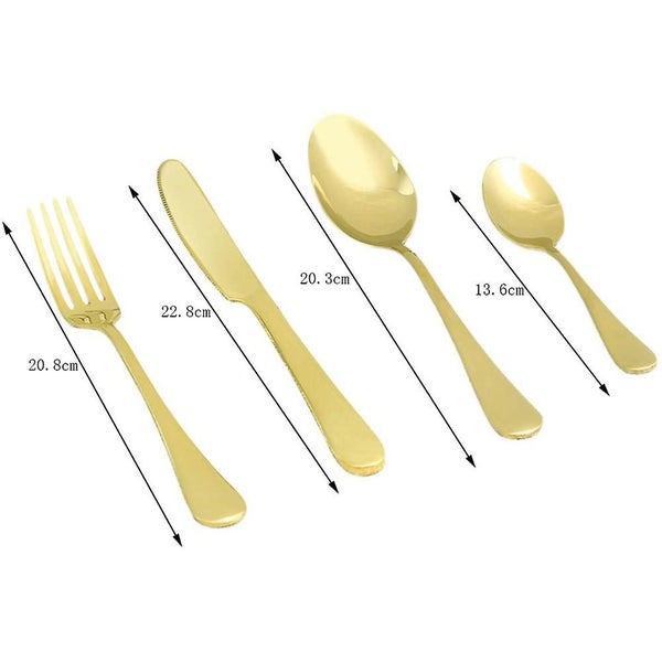 Cutlery Set Golden For 6 People 24 Pieces Cutlery Set Made Of Stainless Steel Carousel 2