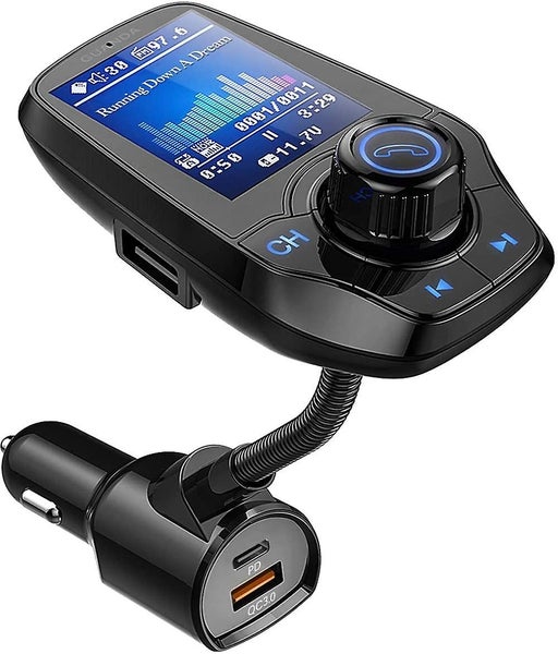 Bluetooth Fm Transmitter Car Radio Adapter Hands-free Call Smart Phone Audio P Carousel 1