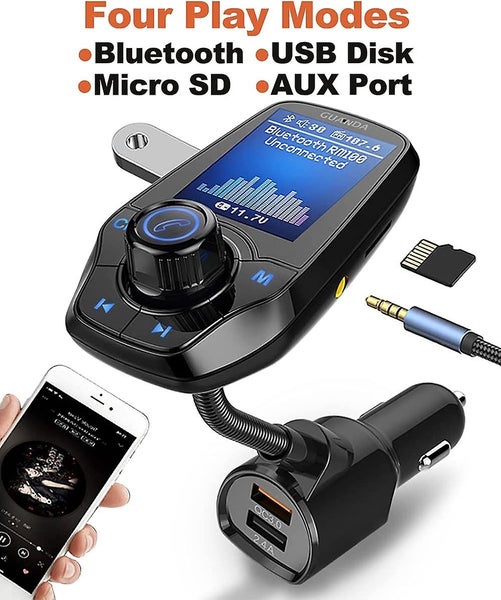Bluetooth Fm Transmitter Car Radio Adapter Hands-free Call Smart Phone Audio P Carousel 2