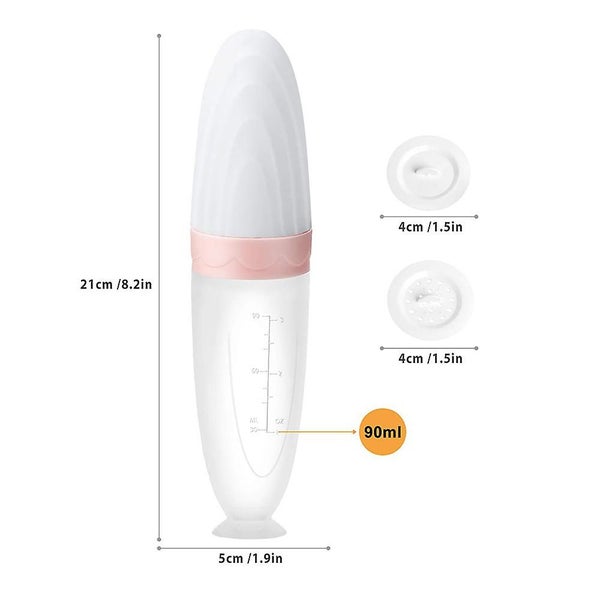 Baby Food Feeder Silicone Squeeze Spoon Feeder For Infant Food Dispensing 90ml Carousel 5
